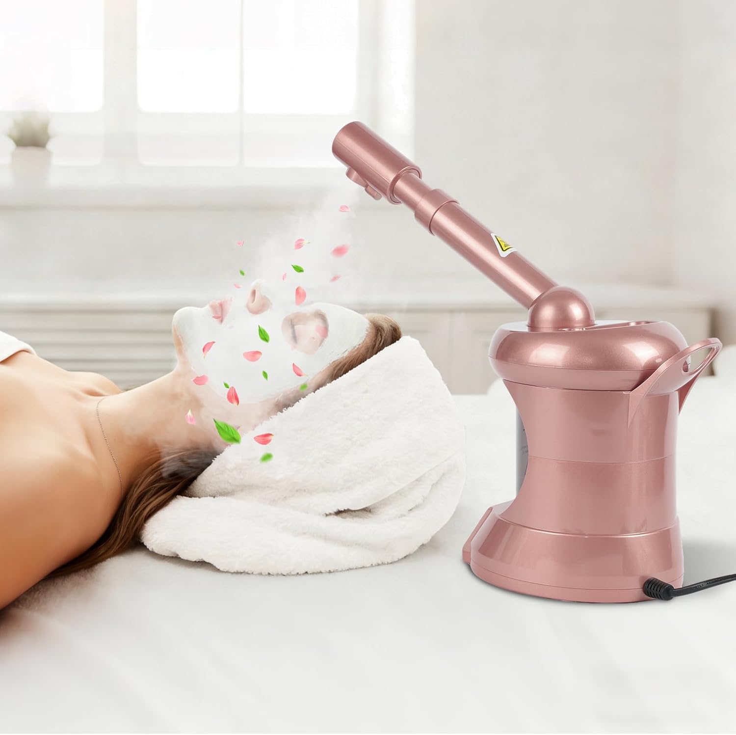 Facial Steamer, Professional Face Steamer Tabletop with Extendable Nozzle, Portable Nano Ionic Face Steamer for Home Use - Image 6