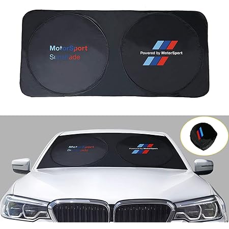 Amazon 車のフロントガラス のサンシェード 紫外線を遮断する折り畳み式のサンバイザープロテクター 用に適合するbmw メルセデスベンツ レクサス アウディ すべての車 黒 日よけ用品 車 バイク