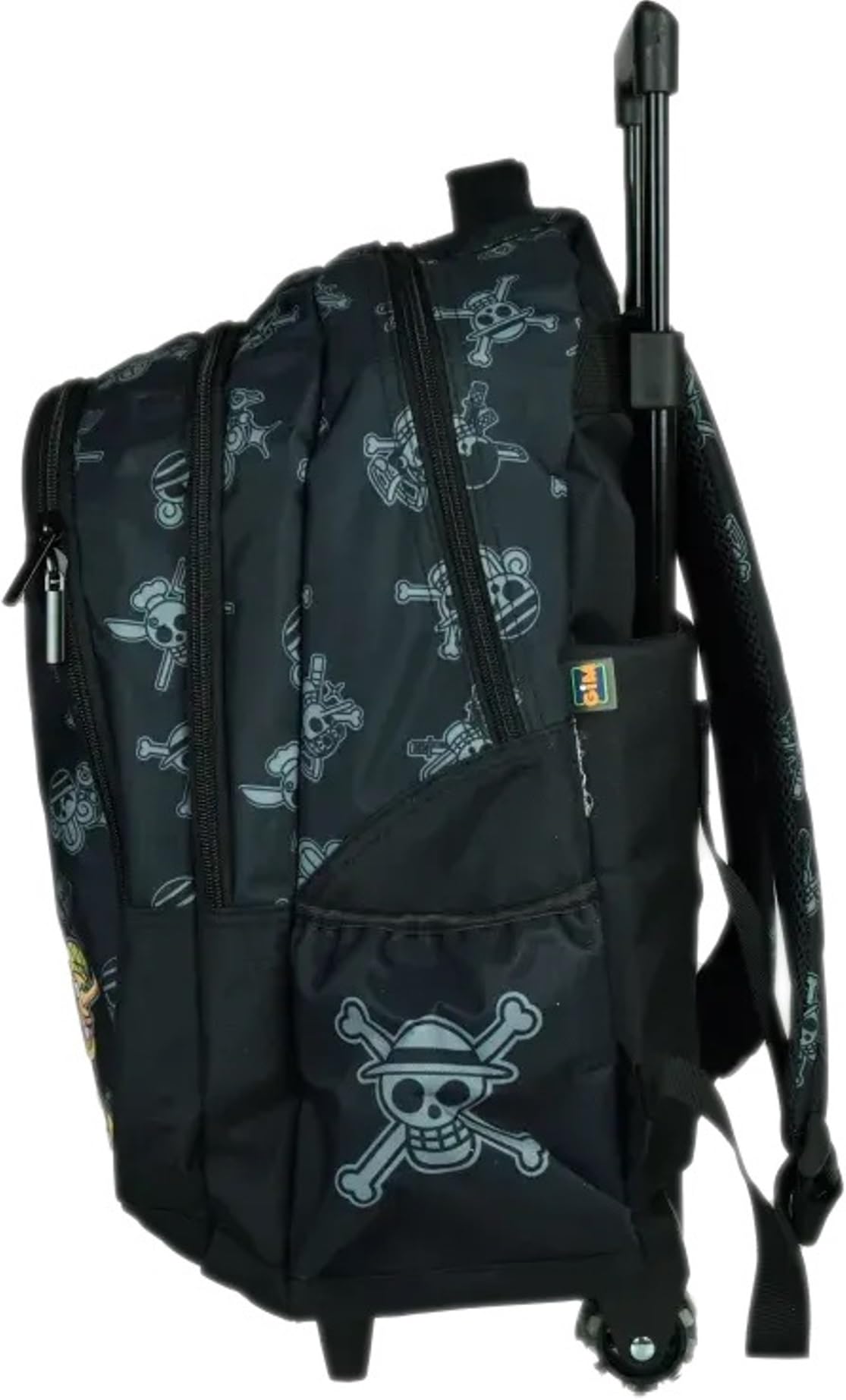 PRESTIGE & DELUXE Trolley Bag Sac à dos scolaire One Piece Noir + porte-clés personnage, multicolore, standard, Trolley
