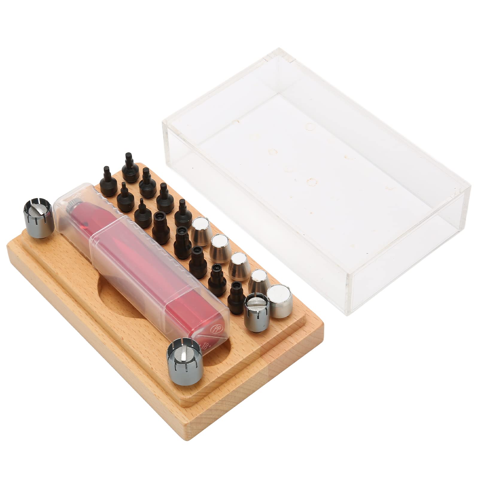 Ensemble d'outils de retrait de tube de couronne de montre, extracteur de tube de boîtier de montre portable en acier inoxydable, outil de remplacement de batterie de montre, ensemble de tournevis d