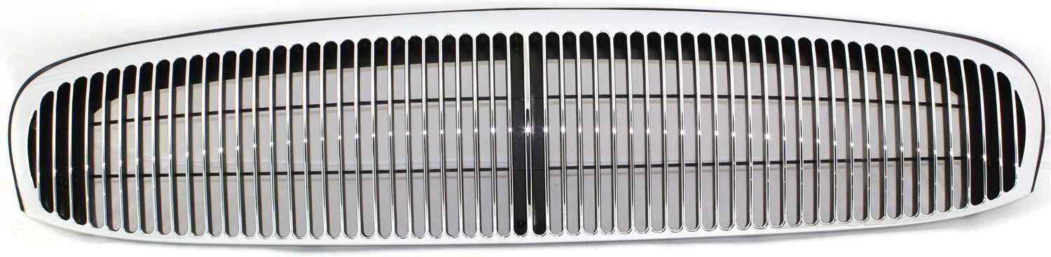 Grille Assembly for BUICK PARK AVENUE 97-04 Plastic Chrome Shell/Ptd-Black Insert Base Model