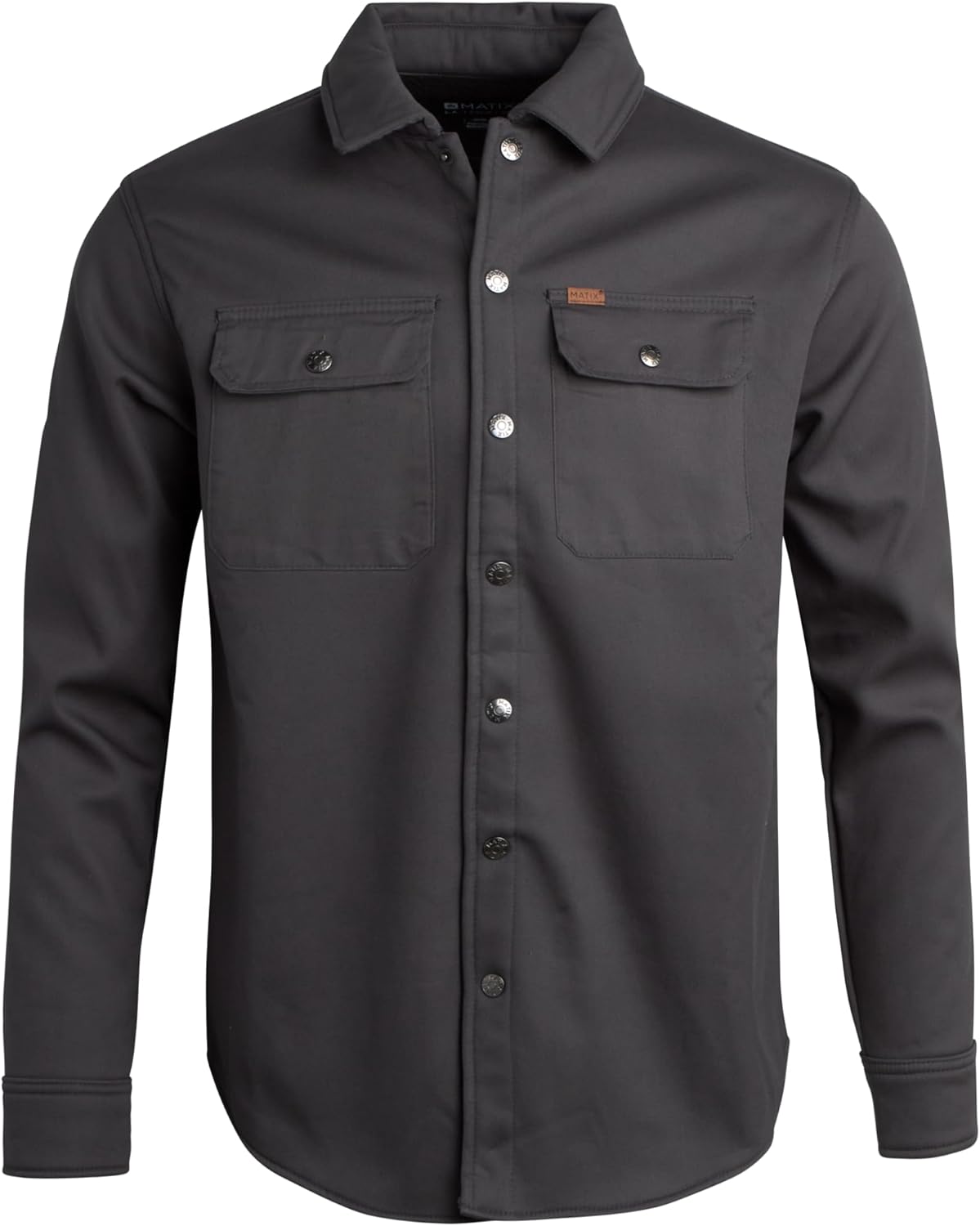 Matix Men's Button Down Shirt Jacket - Cozy Sherpa Lined Collared Shirt