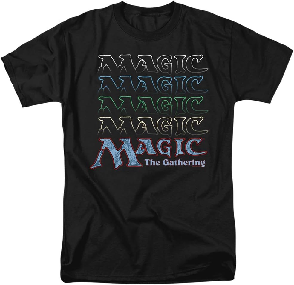 Magic The Gathering Retro Logo Repeat Unisex Adult T Shirt for Men and Women