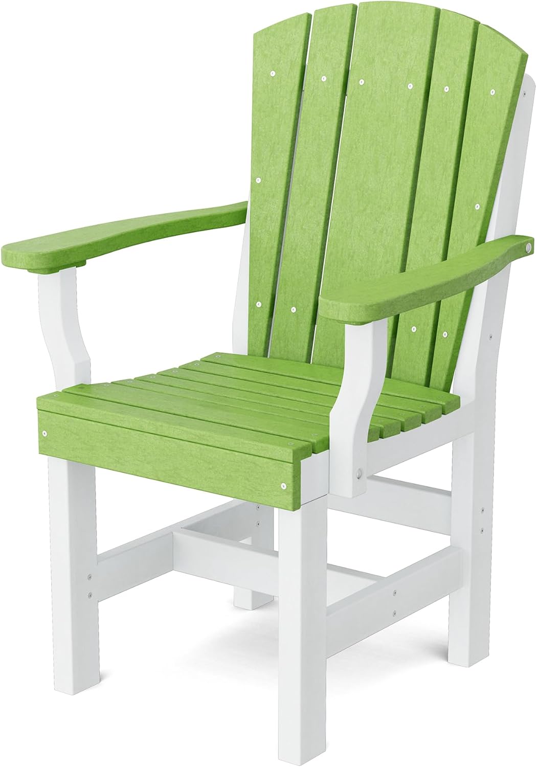 Wildridge Heritage 5-Piece 44"x44" Dining Set, Lime Green and White - Outdoor Weather Resistant Recycled Plastic Furniture for Patio
