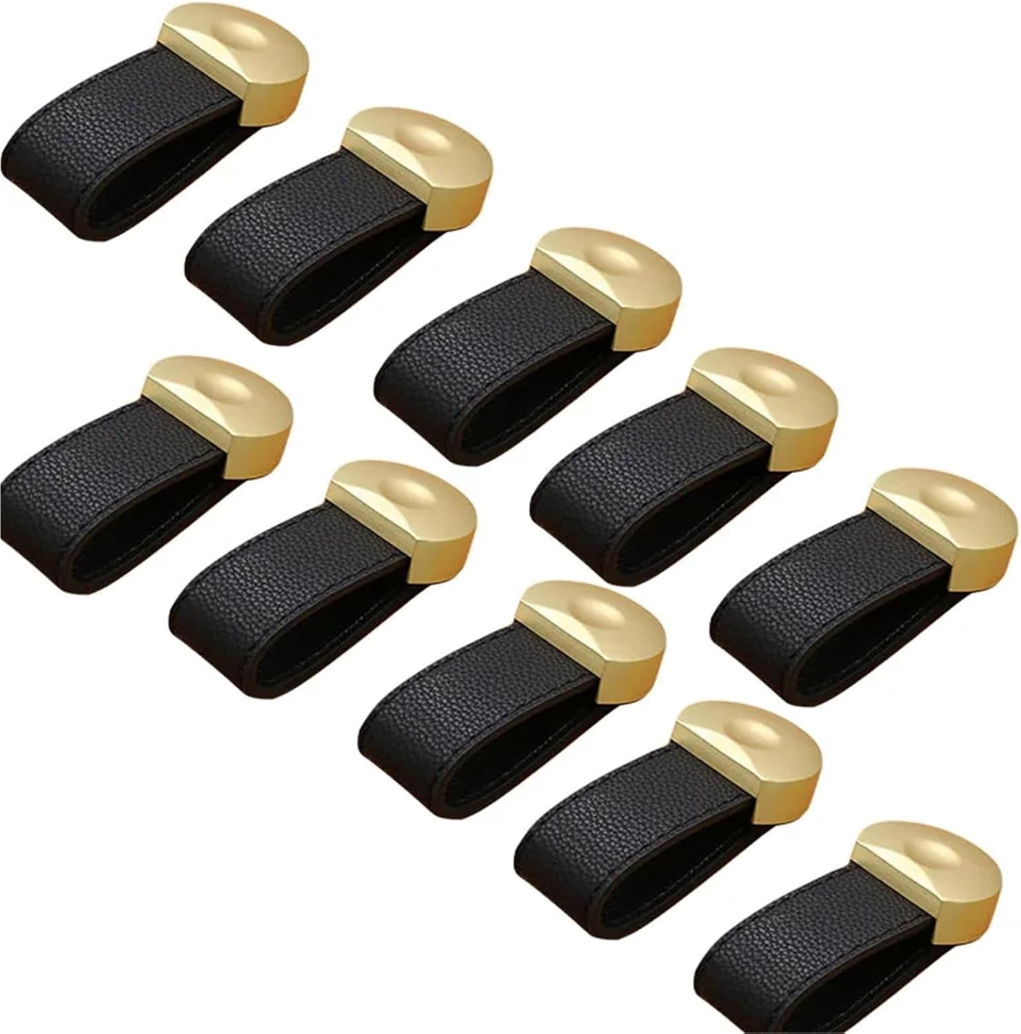 8PCS Leather Handle Rotatable Knobs Door Knobs Pull for Furniture Cabinet Chest Drawer Suitcase Handle Screws Furniture Hardware(Orange)