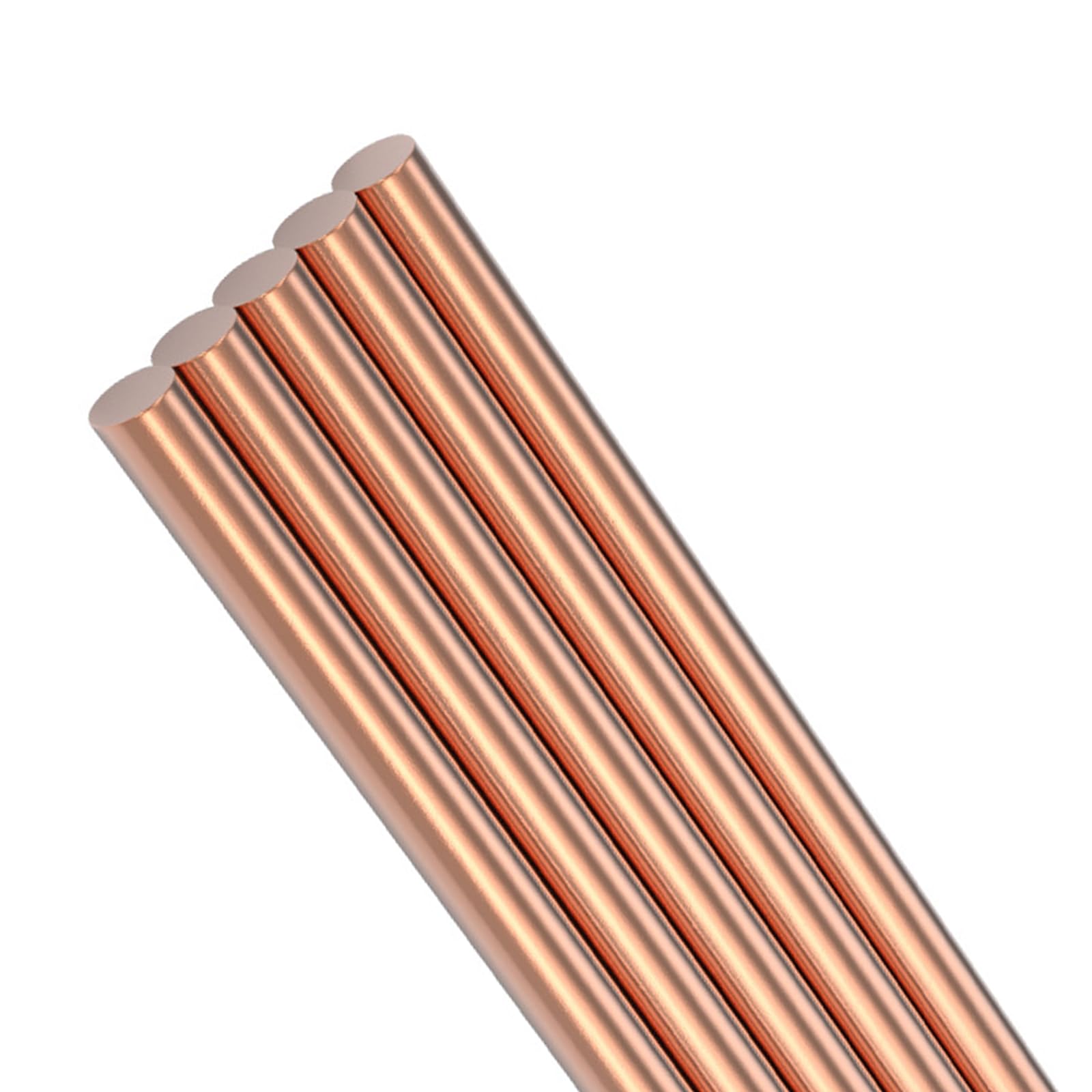 5pcs Solid Copper Rods, 16/18/20mm Diameter, 500mm Length - Copper Rods for DIY Metal Craft (20mm*500mm)