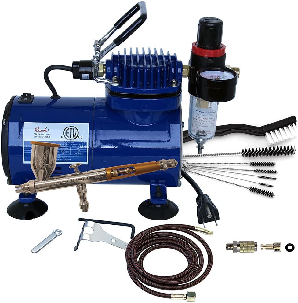 Paasche Airbrush H Single Action Siphon Feed Airbrush and Compressor Package