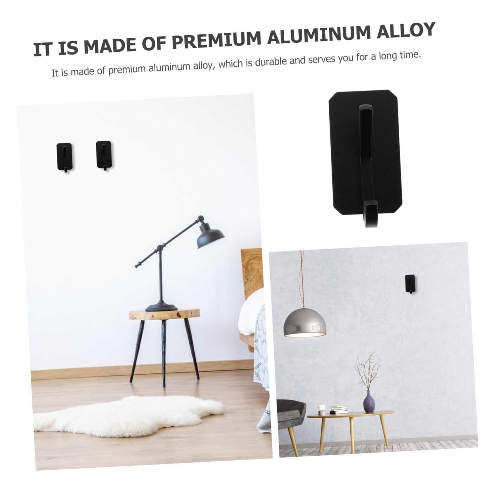 MAGICLULU 6piezas Ganchos Adhesivos Para Pared De Impermeables y Resistentes Para Cocina y Baño Almacenamiento De Ropa y Accesorios