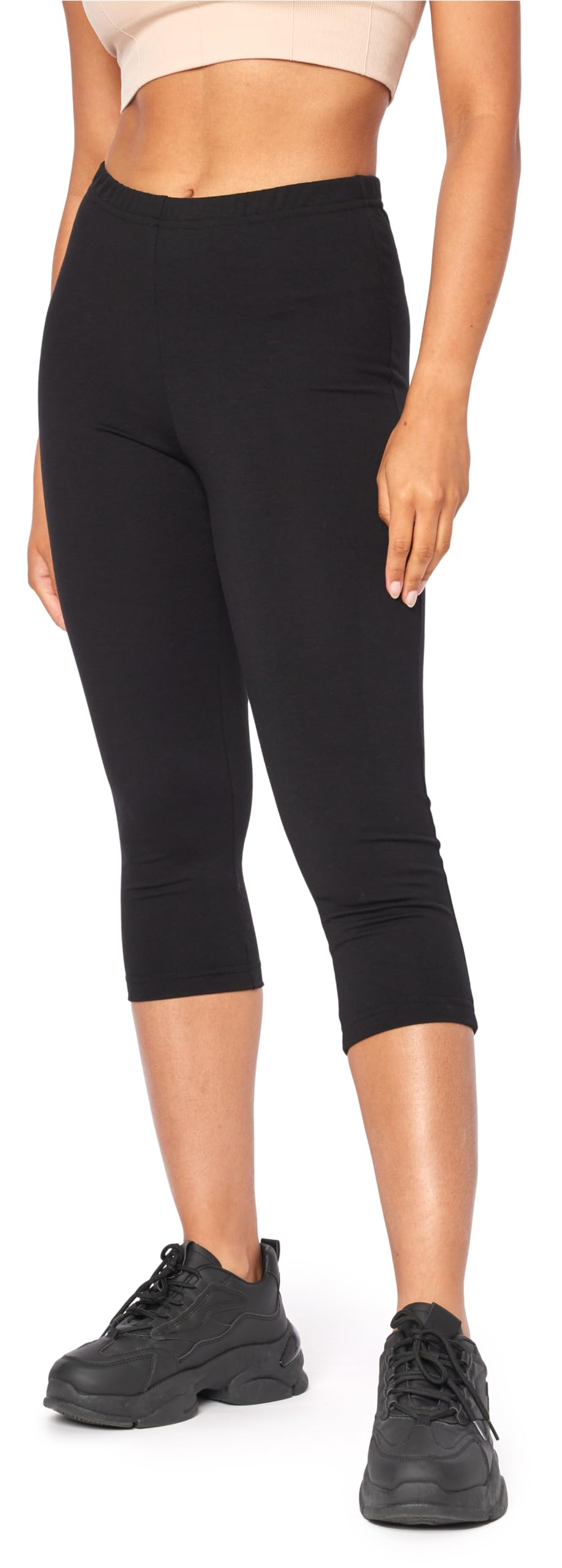 Bellivalini Neon Leggings Damen 3/4 mit Naht, Gym Damen Leggings, Knallige Hosen ideal als Festival Outfit oder Teil von einem 80er Jahre Outfit BLV50-302