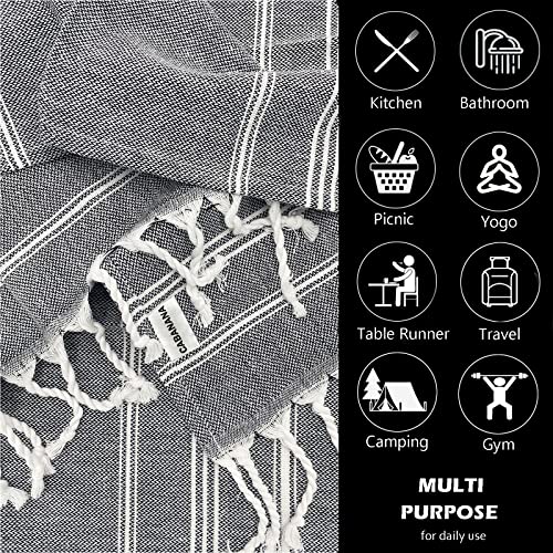 Cabanana Cotton Turkish Hand Towel - Set Of 2 | Boho Kitchen Tea Towels thumb #1