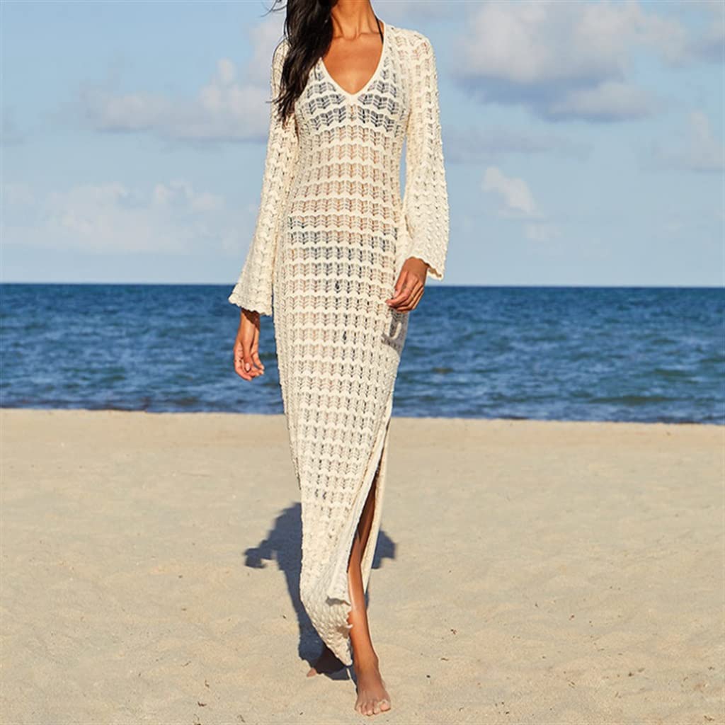 Robe de plage en tricot de qualité supérieure et coupe évidée chic