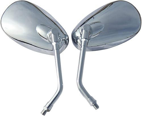 1 par de espejos ovalados cromados para motocicleta compatibles con Suzuki Boulevard M109R edición limitada