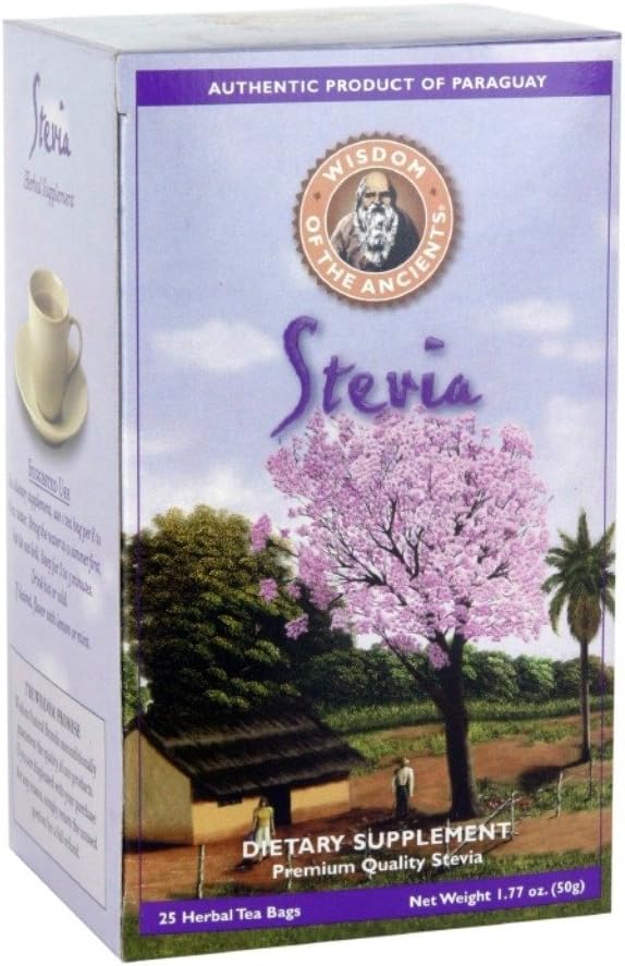 Wisdom of the Ancients Herbal Tea, Stevia, 25 Teabags (Pack of 6)