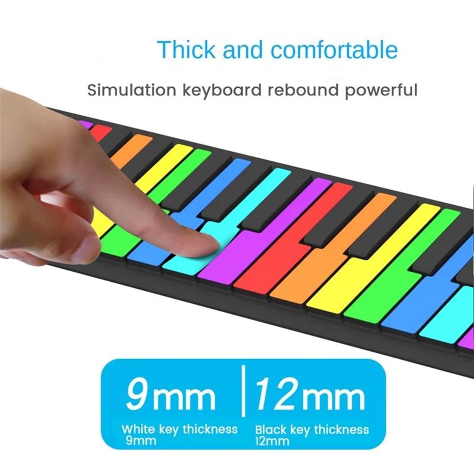 Pianoforte Roll-up Flessibile Con Tastiera Digitale A 49 Tasti Con Altoparlante Pianoforte Elettronico A Mano Per Gli Amanti Della Musica Pianoforte Elettronico per Principianti