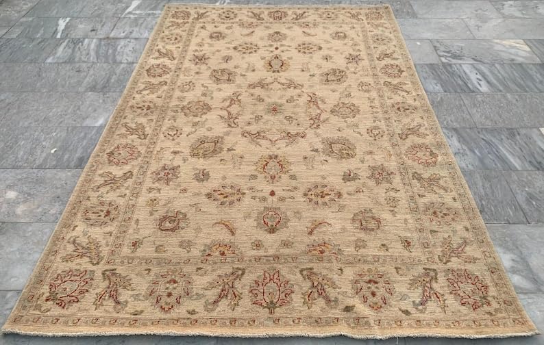 5 x 8 ft Afghan Handwoven Bokhara Wool Area Rug - (240 x 162 cm) Medallion Pattern for Elegant Home Décor