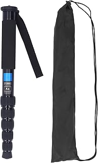 62.99in Camera Monopod, P306A Aluminum Alloy Telescopic Camera Monopod 6 Sections Selfie Stick with 1/4 and 3/8 Conversion Screws for Camera, Flash Light, Microphone, LED