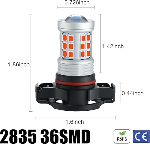 Vista 122 de Bombillas LED antiniebla superbrillantes de 3000 lm H8 H11, bombillas DRL de alta potencia 3030 chips con lente de proyector de repuesto
