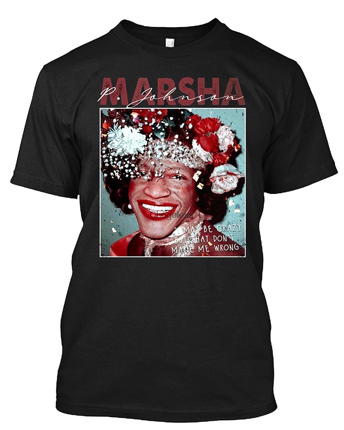 Jueqi Men's Black Marsha P Johnson Trans Lgbtq+ Pride Month Trans Rights Are Human T Shirt Gift Tee For Wo Small