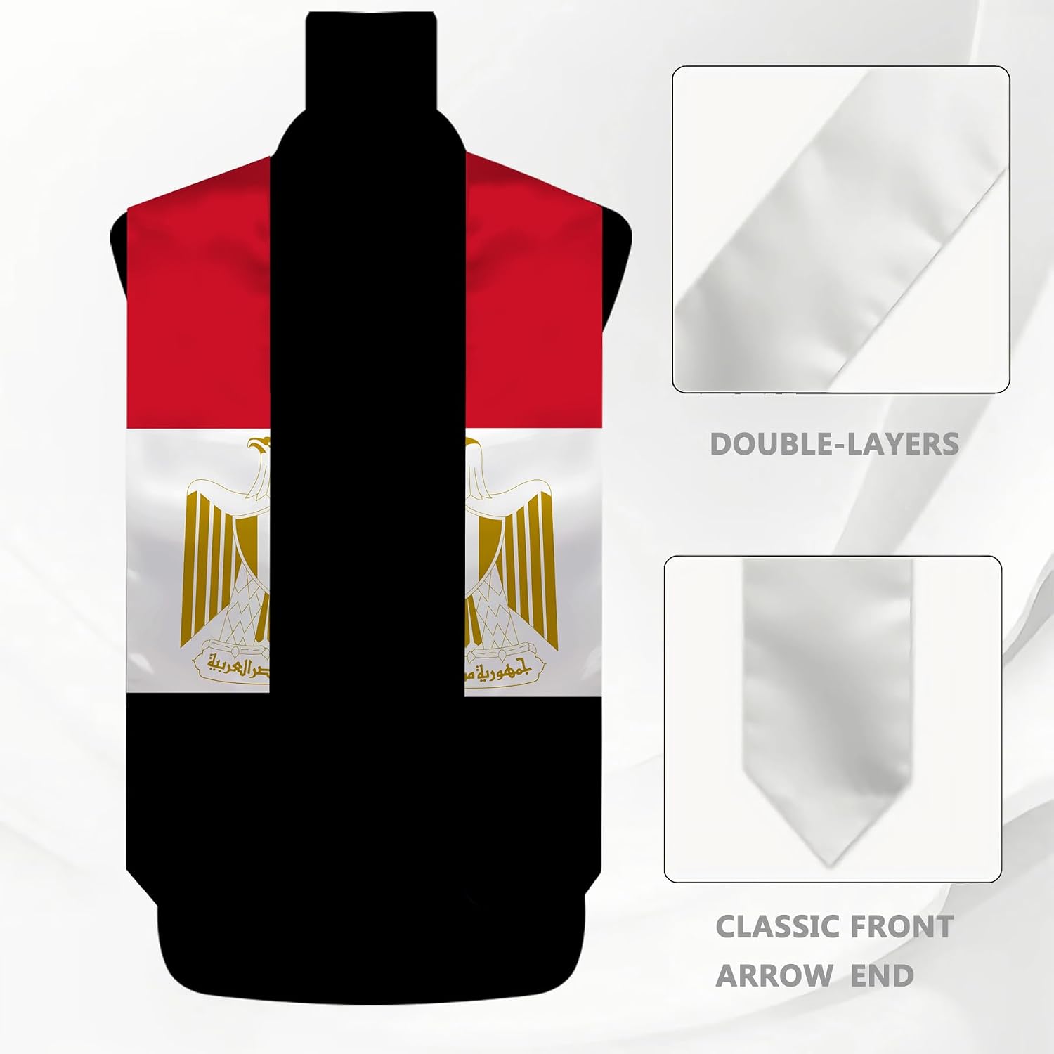 Country Flag Graduation Stole scarf Adult Unisex Study Aboard International Students Graduation Stole Sash