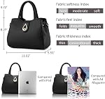Pahajim Purses for Women 3-Compartment Tote Bag PU Leather Shoulder Bag Waterproof Handbags with Crossbody Strap,Blue | Medium structured shoulder tote with detachable strap, zipper pockets for work, shopping, travel