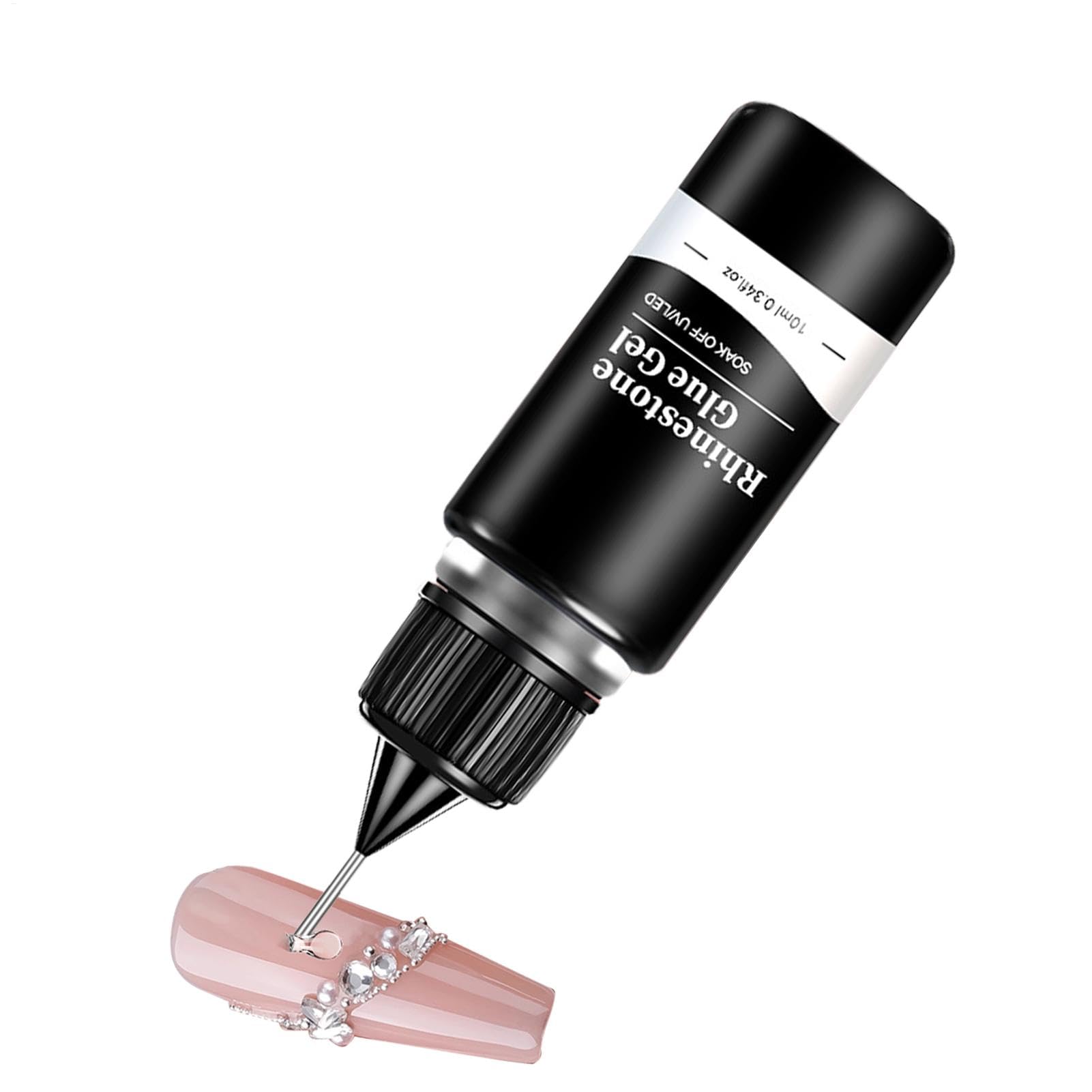 Nail Jewel Glue – 10ml Quick Dry Rhinestone Adhesive, Strong Hold Nail artt Glue | Manicure Decoration Tool, Wash-frree Phototherapy for charmss, Edge