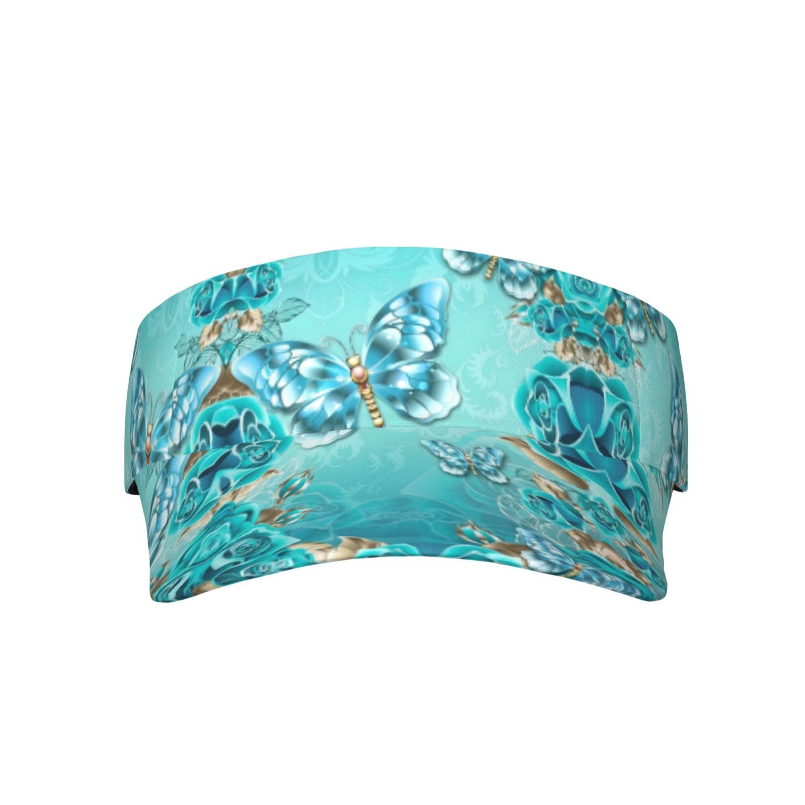 Casquette soleil papillon bleu clair réglable contre la chaleur - 8