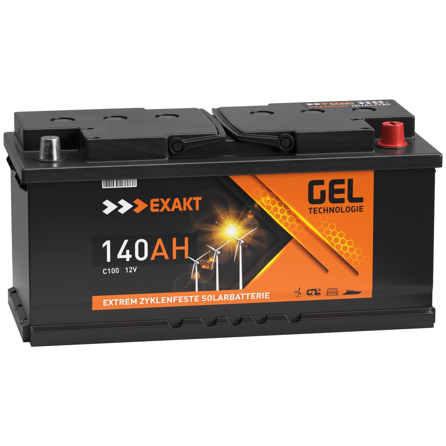 GEL Batterie 140Ah 12V Solarbatterie Wohnmobil Boot Solar Akku ersetzt 120Ah