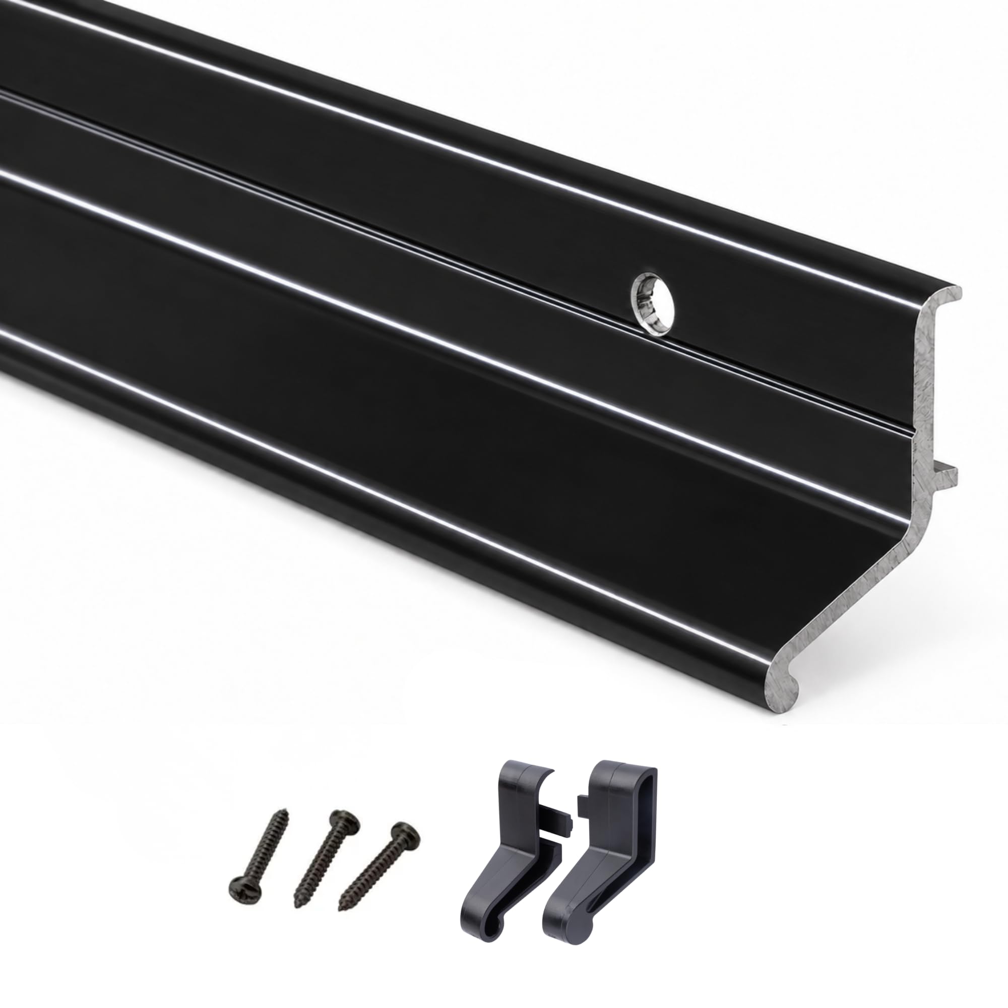 Exitex Aluminium Rain Deflector 914mm Fits in/Outwards Opening Door (Black)
