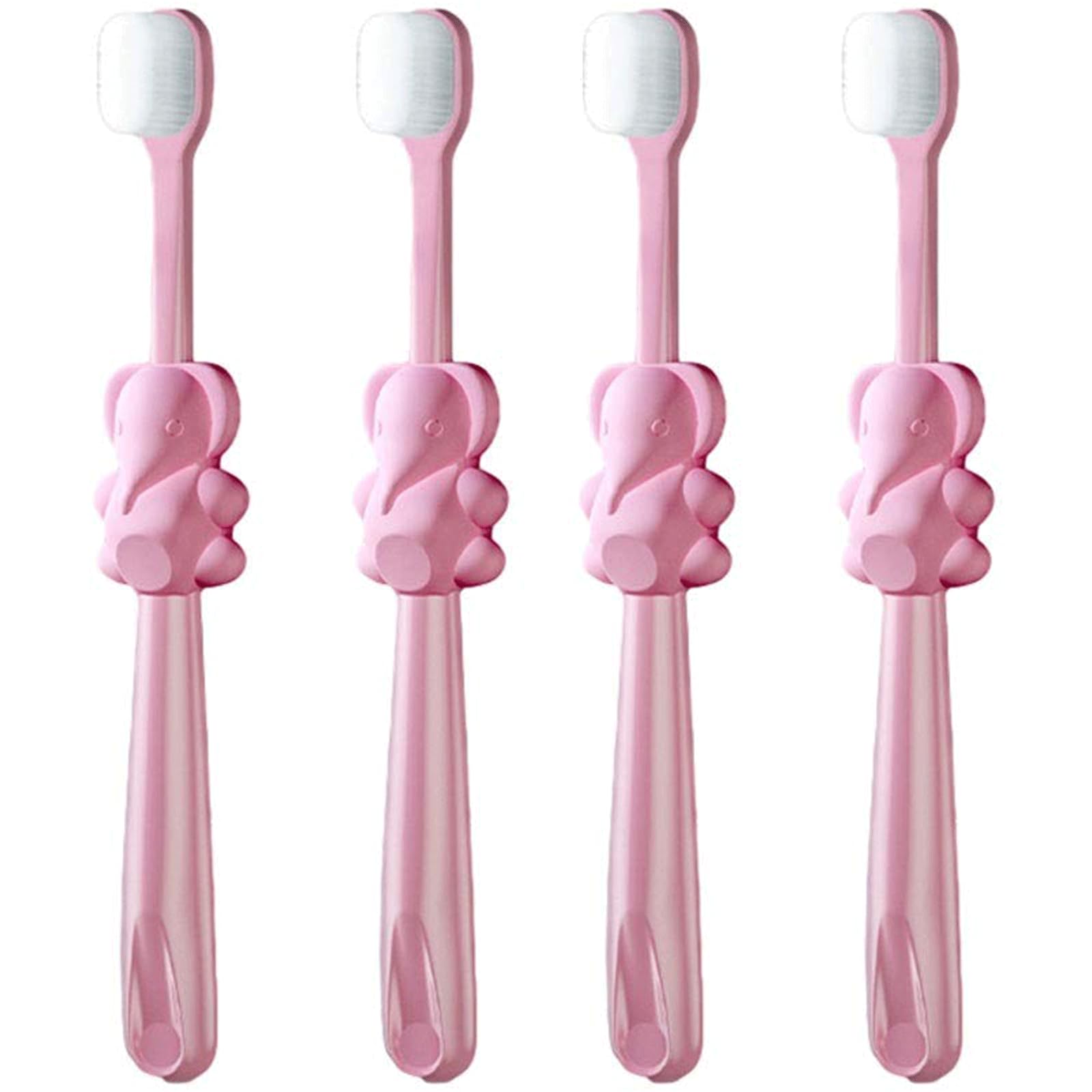 Compacto Cepillo de dientes extra suave para niños con 10000 cerdas, cepillo de dientes para niños pequeños de 3 a 12 años, cepillo de dientes manual con diseños de animales Ergonómico