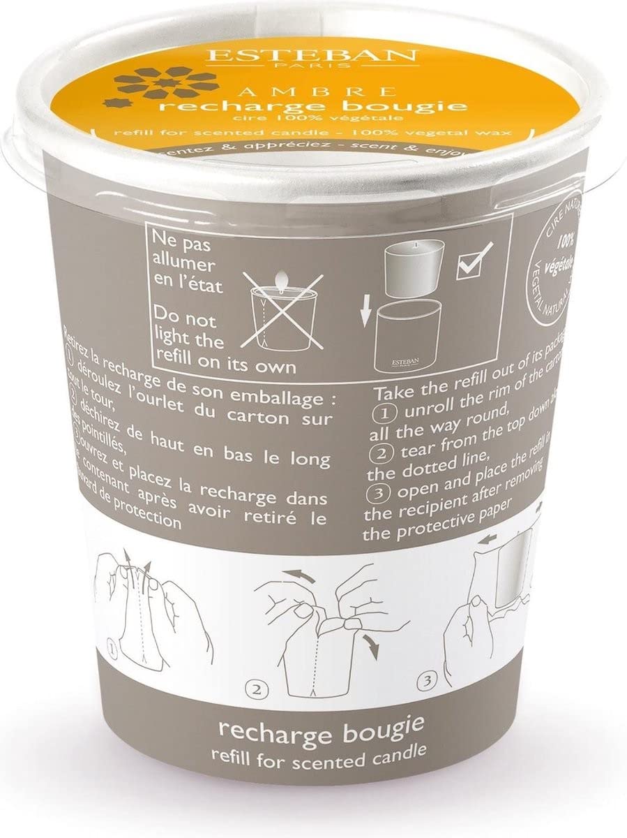 Esteban Amber Scented Candle Refill