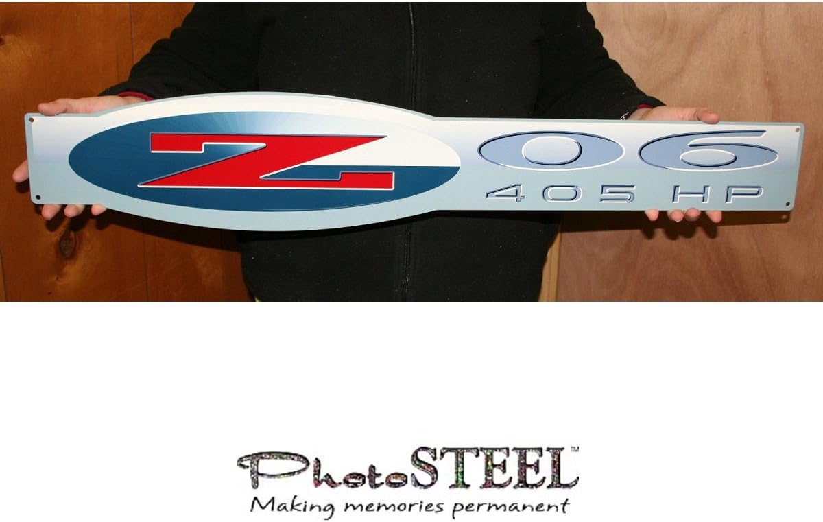 C5 Corvette ZO6 405HP Wall Emblem Large Metal Art 02-04 Full 36" by 6.5" in Size Z06
