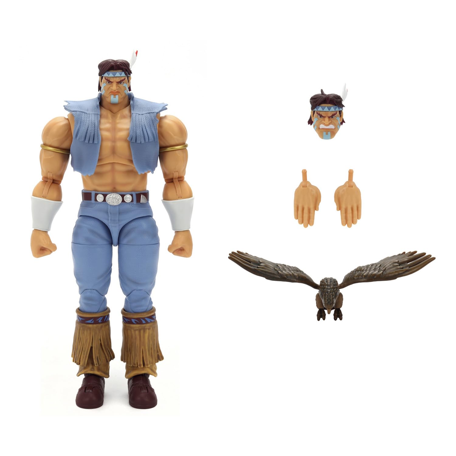 Jada Street Fighter II Figur T. Hawk, 17 cm, mit austauschbarem Zubehör, Sammelfigur Capcom, ab 13 Jahren (9335739314R00)