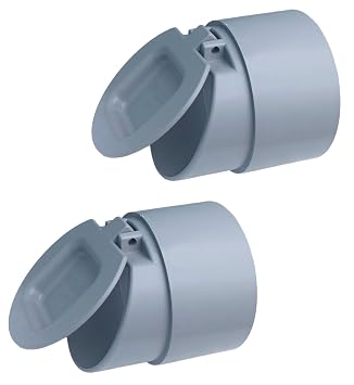 ESEKSAFAR 2pc 4inch PVC Drain pipe cap,PVC Backflow Valve, For 110mm / 11cm/ 4.33 inch Outer diameter pipe fitting