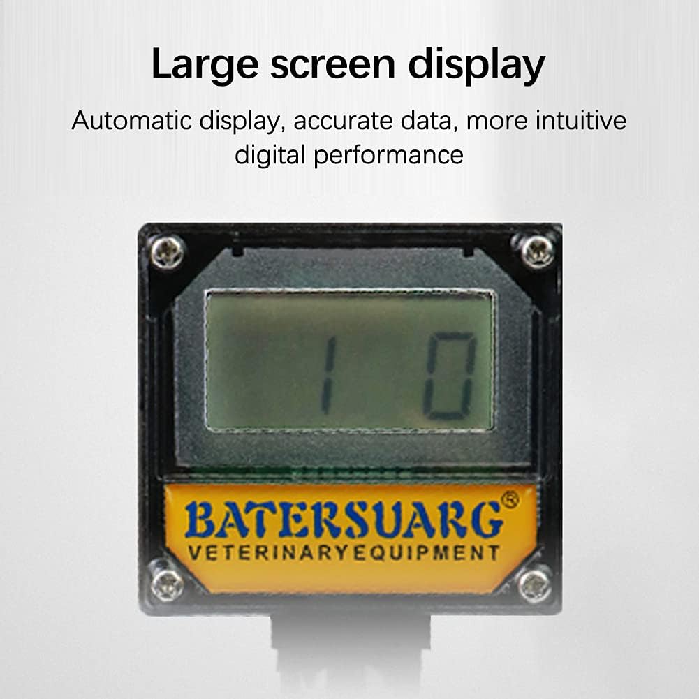 Close-up of the large digital display