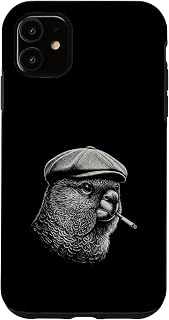 Kakapo Smoking Cigarette Mafia Gangster Portrait Case for iPhone 11