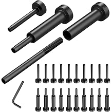 CKE 10 Pairs Black Invisible Cable Railing Kit,1/8" Swage Tensioner Hardware and Terminal Hidden T316 Stainless Steel Invisible Receiver and Swage Stud End for 2"x2" 4"x4" Wood/Metal Post Deck BCR31