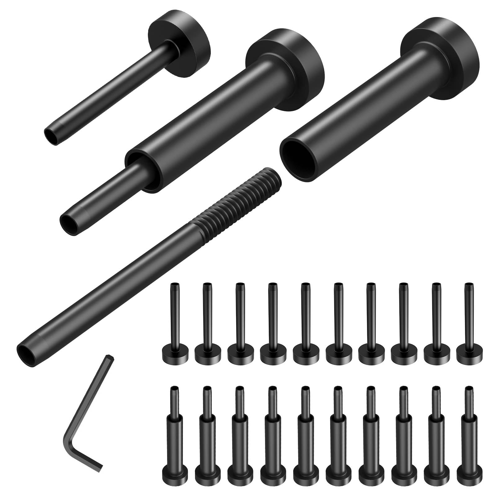 20Pcs Stainless Steel Invisible Receiver And Swage Stud End For 1/8 - View #3