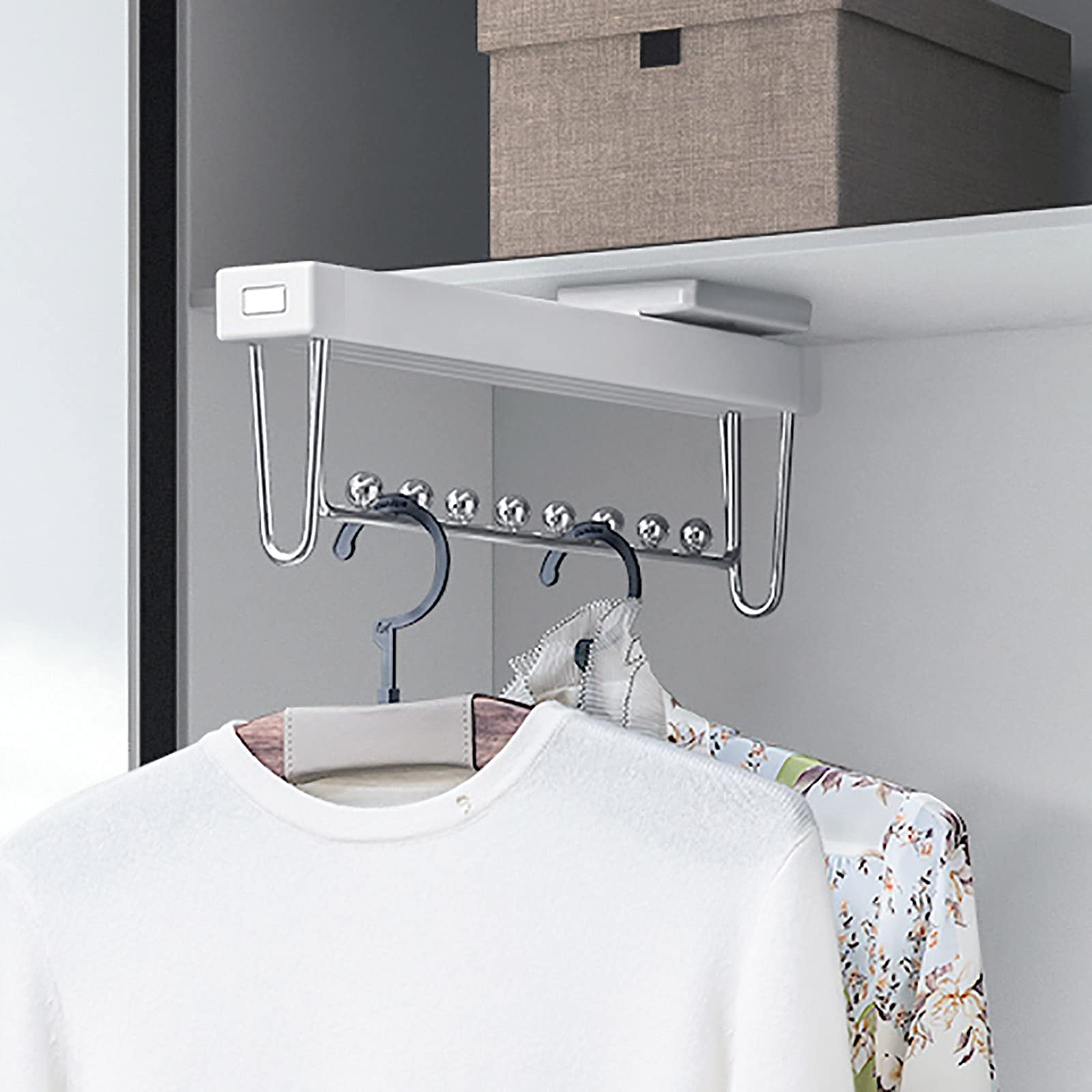 SWENEEN Pull Out Trousers Rack,Cabinet Organizers Pants Rack Pant Hanger,For Space Saving And Storage,For Clothes/Towel/Scarf/Trousers,