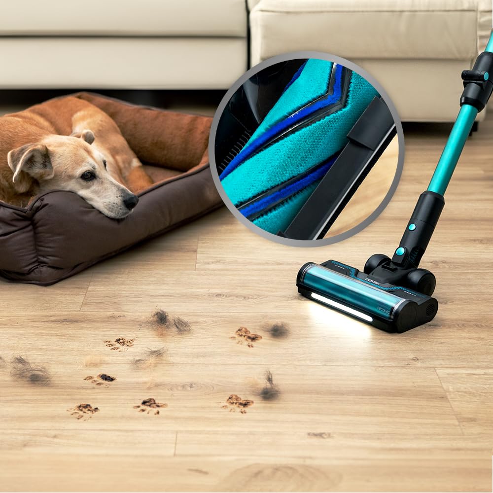 Cecotec Scopa Elettrica senza Fili Conga Rockstar RX50 Pet Flex X-Treme. 300AW, 750W, 30 kPa, Spazzola XL, Autonomia in Eco di 90 minuti, Tubo flessibile, LED e Testina per animali domestici