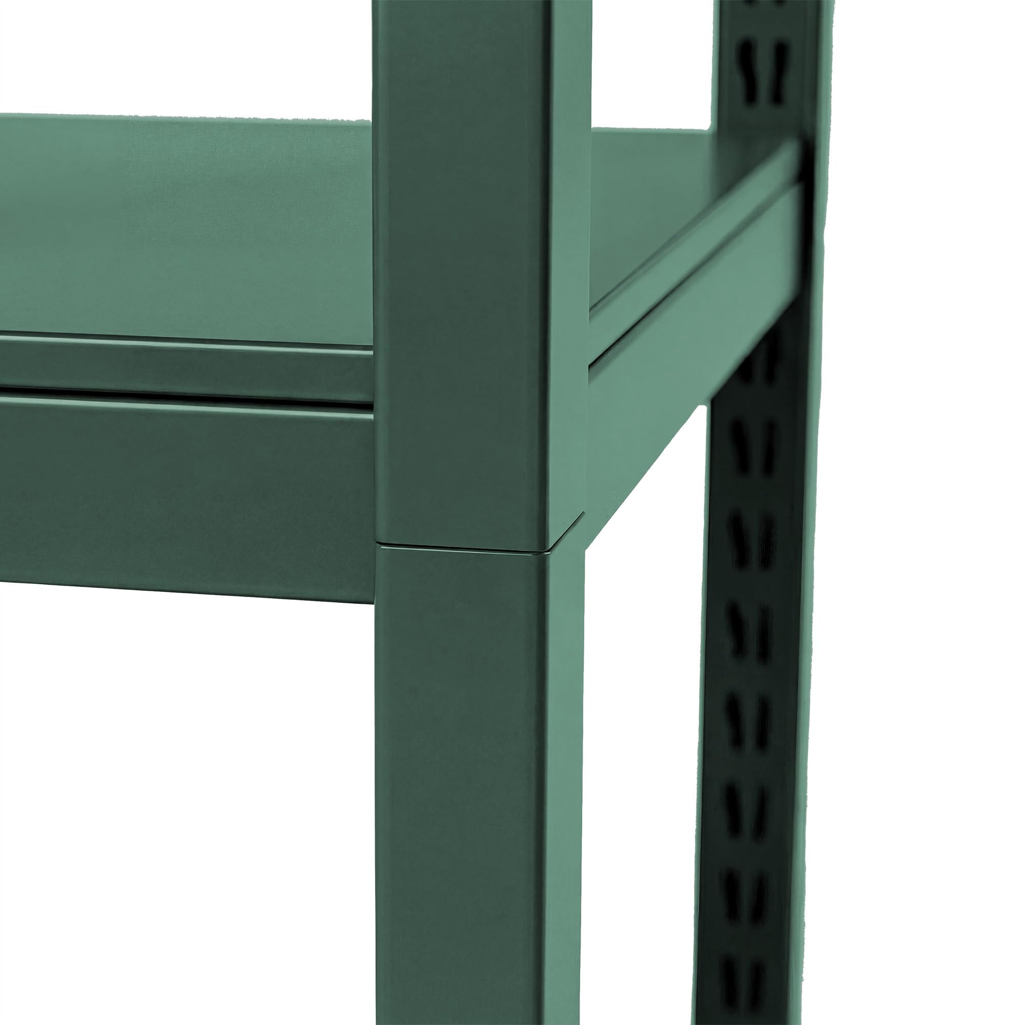 Jan Nowak Metalowy wąski 6 półek regulowanych 50 kg do półki, oszczędność miejsca, warsztat garażowy, magazyn, wytrzymała stal system wtykowy, 200 x 60 x 40 cm
