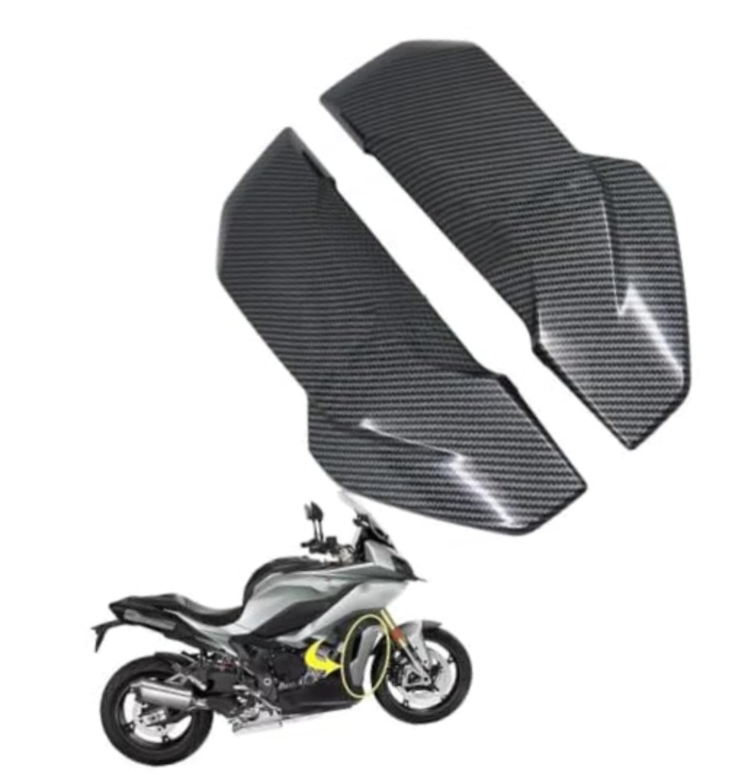 Panel osłony chłodnicy motocykla, dla Bmw S1000XR 2021-2024 Bezpośrednia wymiana Fairing Panele boczne Czarna tekstura węgla Osłona panelu bocznego roweru (Carbon (Carbon fiber texture)