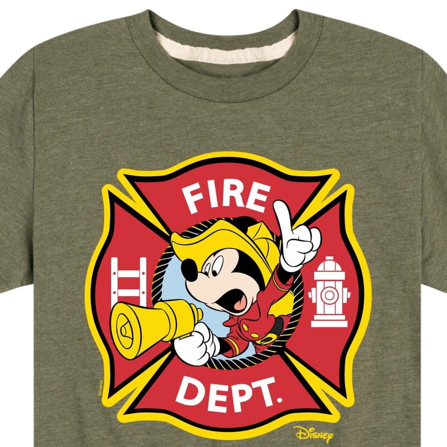 Disney - Firefighter Mickey - Fire Dept. Alarm - Toddler & Youth Short Sleeve Graphic T-Shirt3