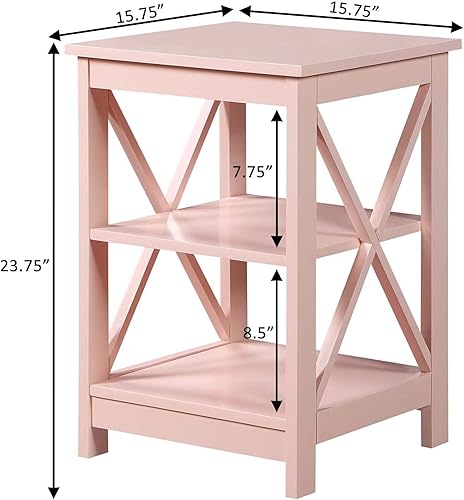 Miniatura 54 de Convenience Concepts Oxford Mesa auxiliar Negro -,Barnwood/Negro,Azul,rosado (Blush Pink),Cerezo/Negro,Azul