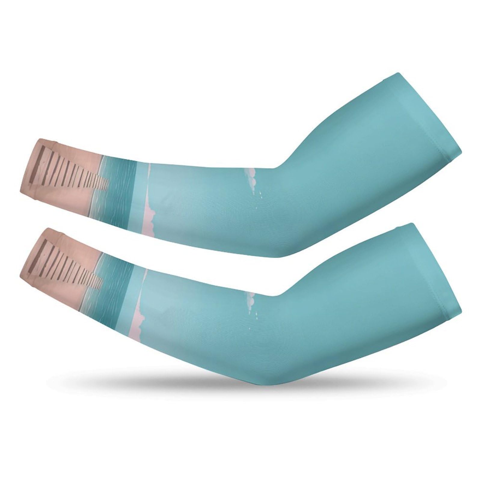 JHION Cooling Arm Sleeves Sea Gardening Sleeves Compression Sports Arm Sleeve Sun Protection Sleeves for Outdoor Garden Sports