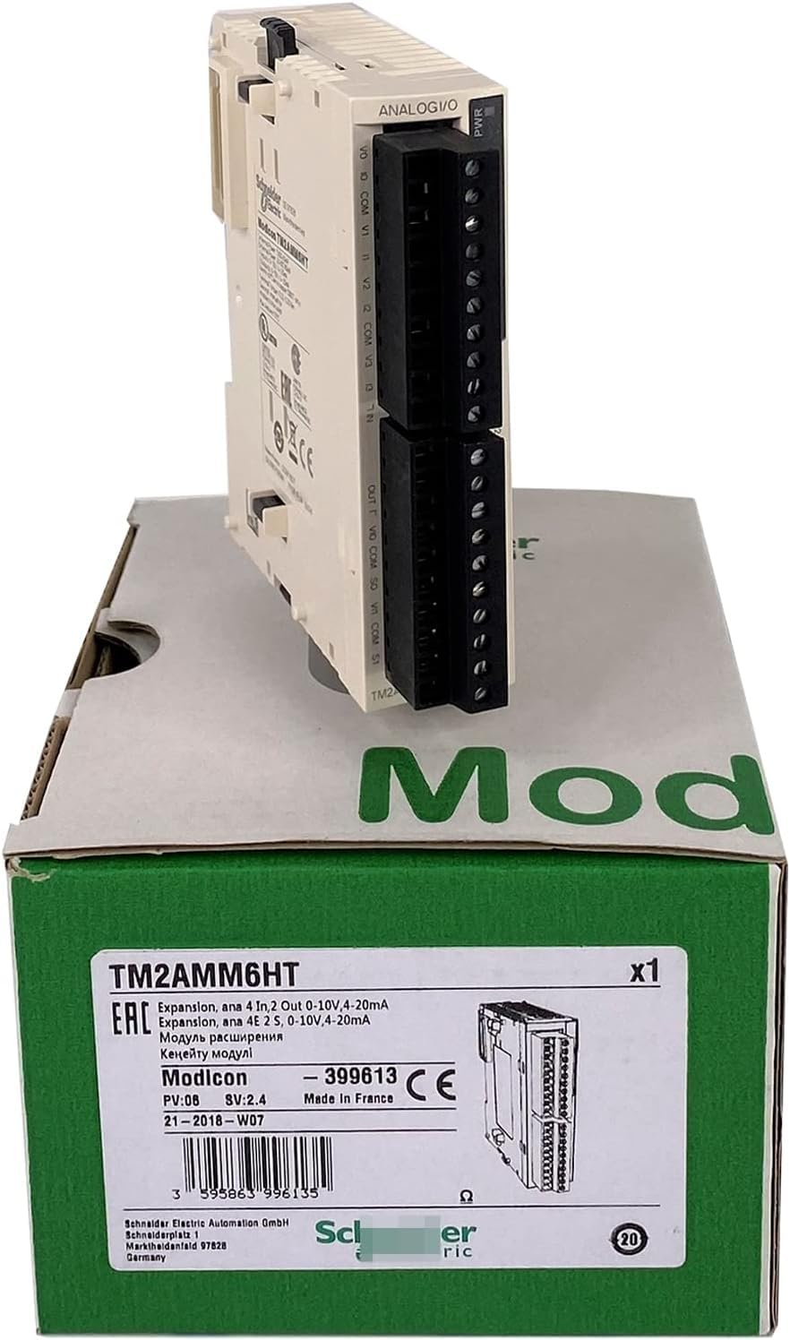 QEFHSVVZE TM2AMM6HT Analog Input/Output Module TM2AMM6HT Sealed in Box 1 Year Warranty