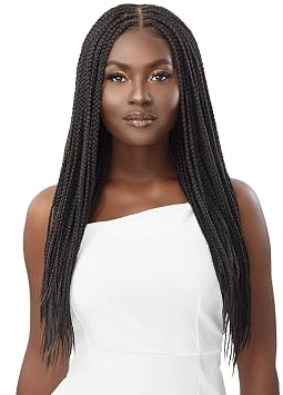 Outre 13x4 Hand Tied Lace Frontal Wig - KNOTLESS SQUARE PART BRAIDS 26" 2T/3027
