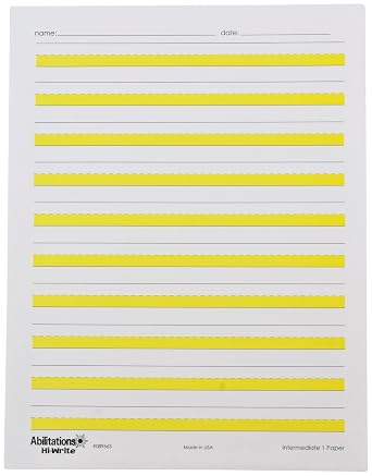 Abilitations Integrations Hi-Write - Intermediate 1 Paper - 100 Pack, 8-1/2 X 11 in - 089663