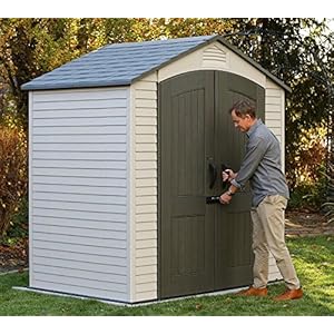Lifetime 60057 outdoor storage shed 7 x 45  urban country home decor