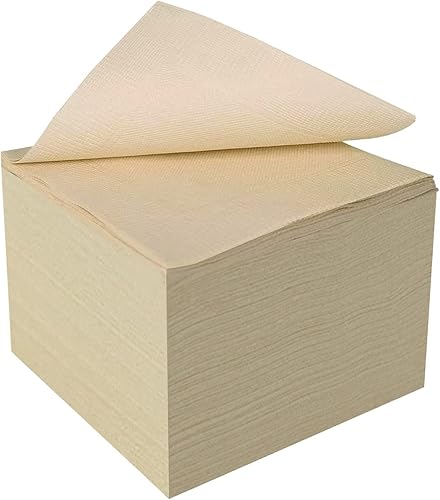 Paquete de 200 servilletas de 9 x 9 pulgadas, 2 capas de color marrón sin blanquear, servilletas desechables suaves para cocina, fiesta, boda, cena
