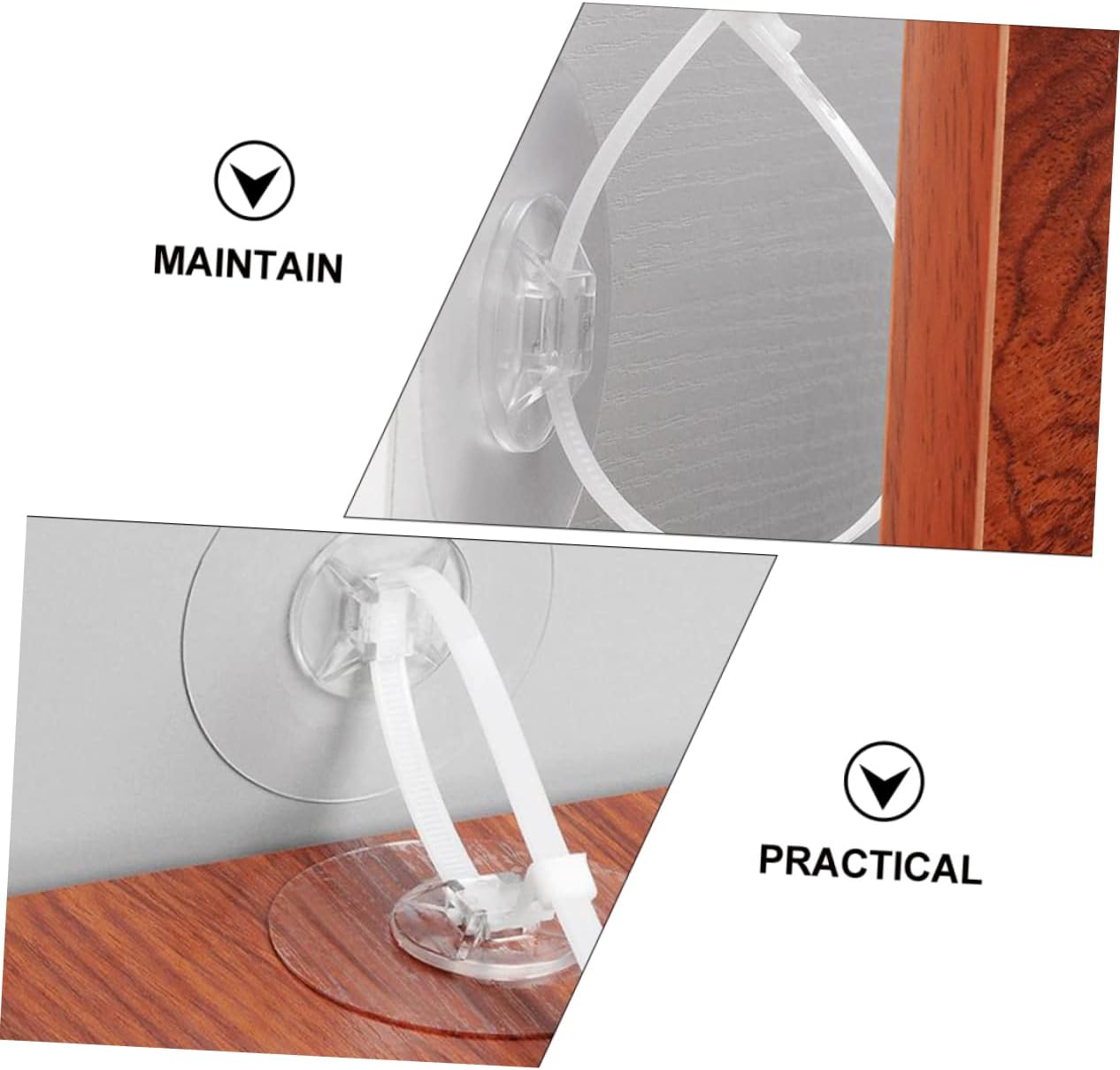 2sets Furniture Anti-tilt Tool Transparent Fixing Strap for Home Use No Punching Required Durable Design to Secure Cabinets and Wardrobes Pet Safety